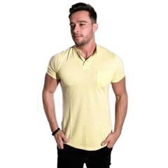 Camiseta Henley Yellow