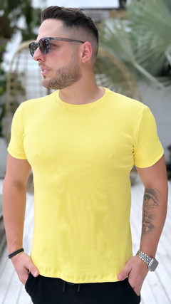 Camiseta Canelada - Amarela