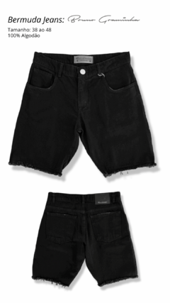 Bermuda Jeans Plain Black