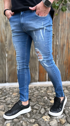 Calça Jeans Scratched Blue