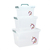 Set X3 Cajas Organizadoras Plasticas de Unicornio de 6 L, 12 L, y 24 L con manijas y trabas.