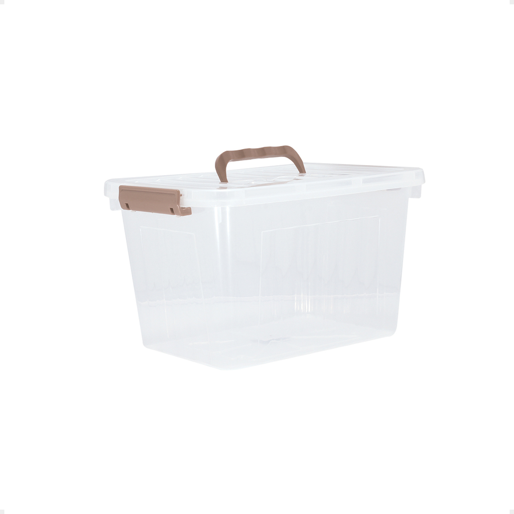 Caja Organizadora Plastica Transparente de 12 Litros Apilable con