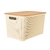 Caja Organizadora Simil Rattán Con Tapa de Madera 36x25x17 cm - Plásticos Cerri