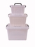 Set X3 Cajas Organizadoras Plasticas Transparentes de 6 L, 12 L, y 24 L con manijasy trabas. - tienda online