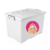 Caja Organizadora Plastica Apilable 75 Lts Con Tapa Y Ruedas Linea Barbie