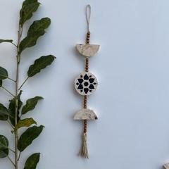 Móbile decorativo para parede porta janela em madeira rústica boho chic - loja online