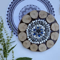 Mandala 30cm Esperança decorativa para parede feita de forma artesanal - comprar online