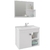 GABINETE DE BANHEIRO LOTUS 55 CM COM ESPELHEIRA BRANCO MGM GABINETES - loja online