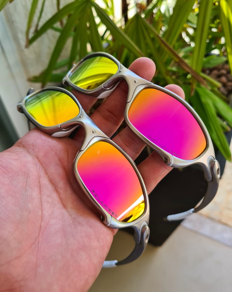 Oculos Oakley Thump Juliet Xmetal Rosa + 2 Lentes em Promoção na