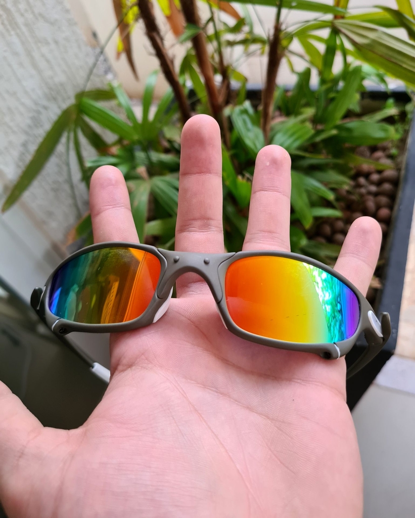 Óculos de Sol Juliet X-Metal Lentes Arco Iris Metal Polarizadas