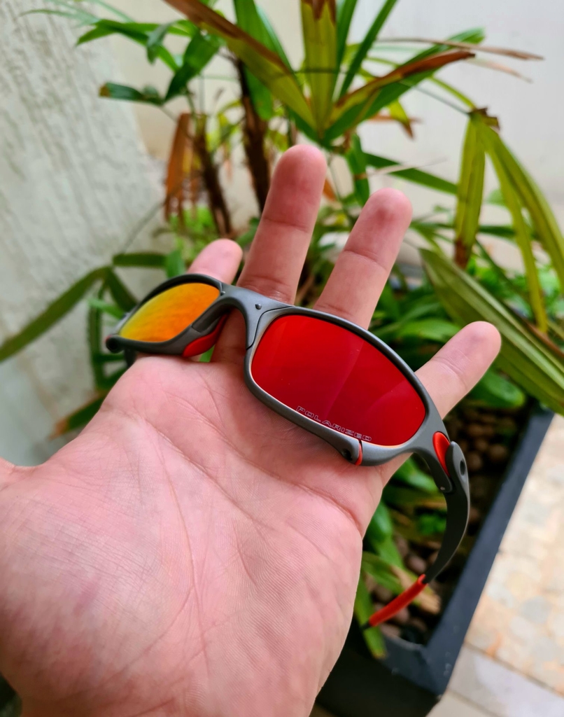 Óculos Juliet X Metal - Ruby Vermelha - Lentes 100% Polarizadas - Pinada