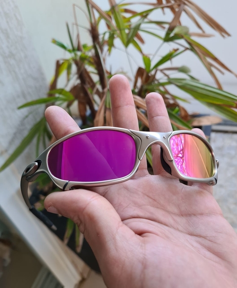 Óculos Juliet Plasma Lentes Pink Prizm - Tribo Pratas