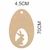Imagem do Tag Ovo de Páscoa Kraft Personalizada Com Sisal 4,5 x 8,5cm 100 Peças