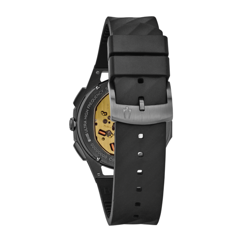 Bulova men's 44mm curv collection dark gray chronograph watch sale