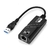 Conversor USB Macho 3.0 para RJ45 Femea Ethernet Giga 15cm Preto Storm