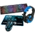 Combo Gamer 4 em 1 Warzone Teclado Mouse Headset Mouse Pad Preto e Azul #CGWZ41 Elg