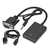 Cabo Conversor VGA Macho para HDMI Femea 15CM entrada audio P2 alimentacao / USB