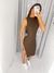 Vestido Midi Adriana Marrom - comprar online