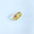 Anel Liso com zircônias coloridas aplicadas folheado a ouro 18K na internet
