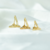 Argola Lisa Triângulo folheado ouro 18K ® - BYMEL