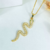 Colar Serpente Cravejada Folheado a Ouro 18K - comprar online