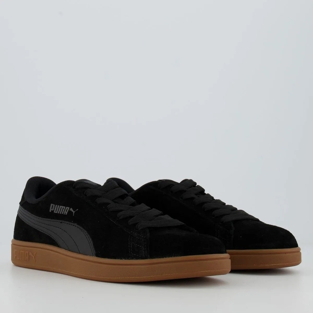 Puma suede preto e marrom hotsell
