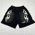 Shorts Hellstar Moletom flame black na internet