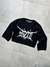 sweater de lana boxy bit negro con diseño streetwear