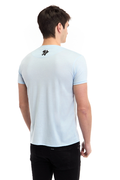 Remera Super Pac Man Celeste en internet