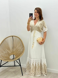 VESTIDO CELESTE BORDADO - loja online