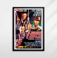 Quadro Três Homens em Conflito Sergio Leone