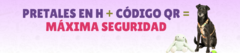 Banner de la categoría Pretales con código QR para identificar digitalmente a tu peludo