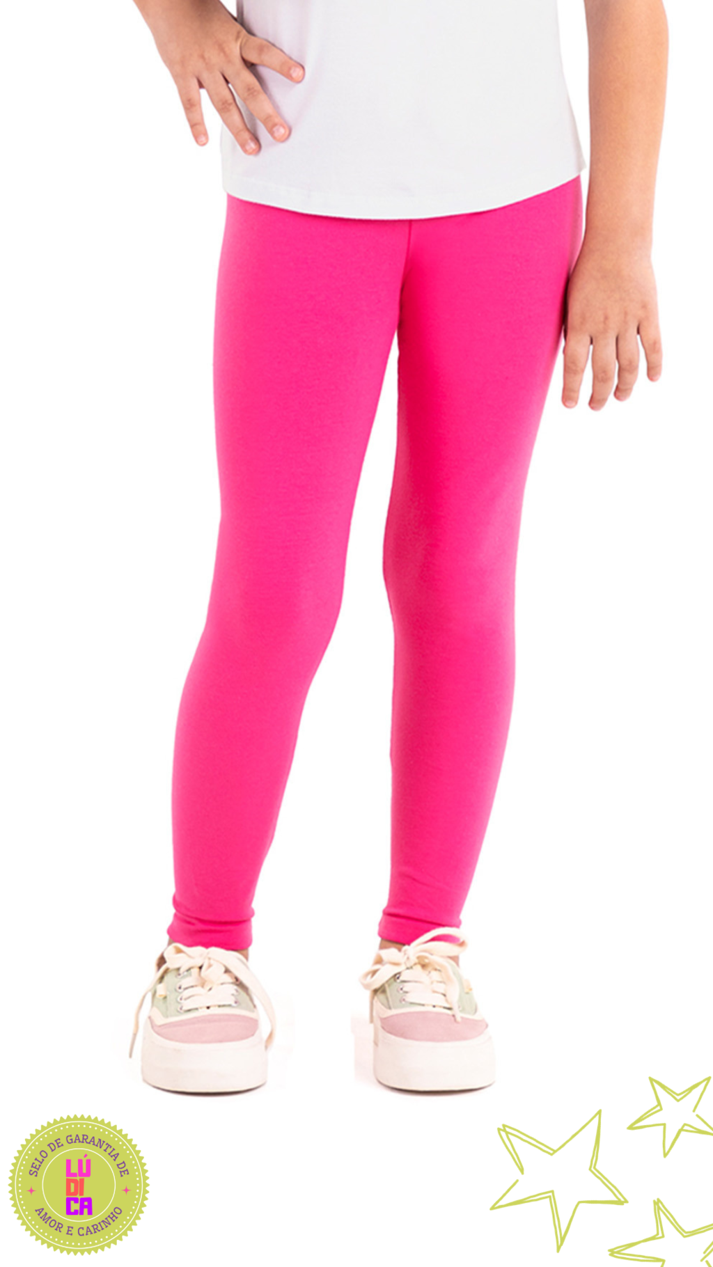Calça legging hotsell infantil rosa