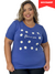 Camiseta T-Shirt Plus Size Feminina De Malha FLOR DE SER.