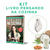 KIT Livro de Receitas Capa Dura "PENSANDO NA COZINHA" Camila Victorino + Coador Voal