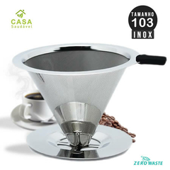 Filtro Coador de café individual inox (Pequeno) Reutilizável