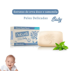 Sabonete Em Barra Natural Baby Com Extrato de Camomila e Erva Cidreira 80g