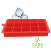 Forma de Gelo Silicone 15 Cubos Vermelho