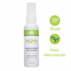IMUNO Spray higienizador natural bolso 60ml com Álcool 70° - Com óleos essenciais - comprar online