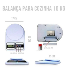 Balança de Cozinha de 1g a 10 kg - Cor Branca - comprar online