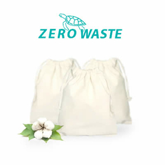 Kit com 3 mini bags zero waste algodão cru 10x15 cm - loja online