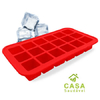 Mini Forma de Gelo Silicone 18 Cubos - Vermelho