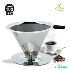 Filtro Coador de café inox (MÉDIO)- Reutilizável