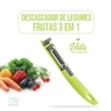 Descascador de Frutas e Legumes 3 em 1 verde - Vida saudável
