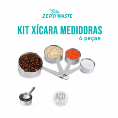 Kit de Medidores 4 peças Inox Zerowaste (xícara medida)