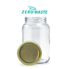 Pote vidro germinação multiuso 600 ml tampa Dourada - Zero waste