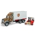 Caminhão baú Mack Granite UPS com empilhadeira na internet