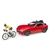 Carro conversível Roadster com bicicleta de corrida e ciclista