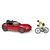 Carro conversível Roadster com bicicleta de corrida e ciclista - comprar online