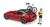 Imagem do Carro conversível Roadster com bicicleta de corrida e ciclista
